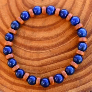 Lapis Lazuli + Heishi Heishi Wood 6mm