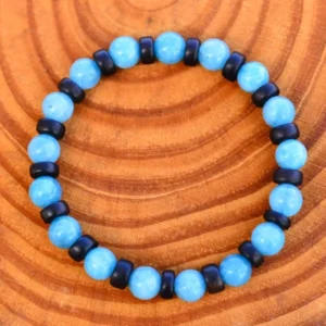 Blue Quartz + Heishi Heishi Wood Grey