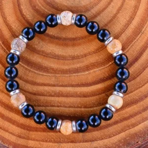 Black Onyx + Sandstone + Stainless Steel