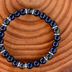 Black Onyx + Olivina + Stainless Steel